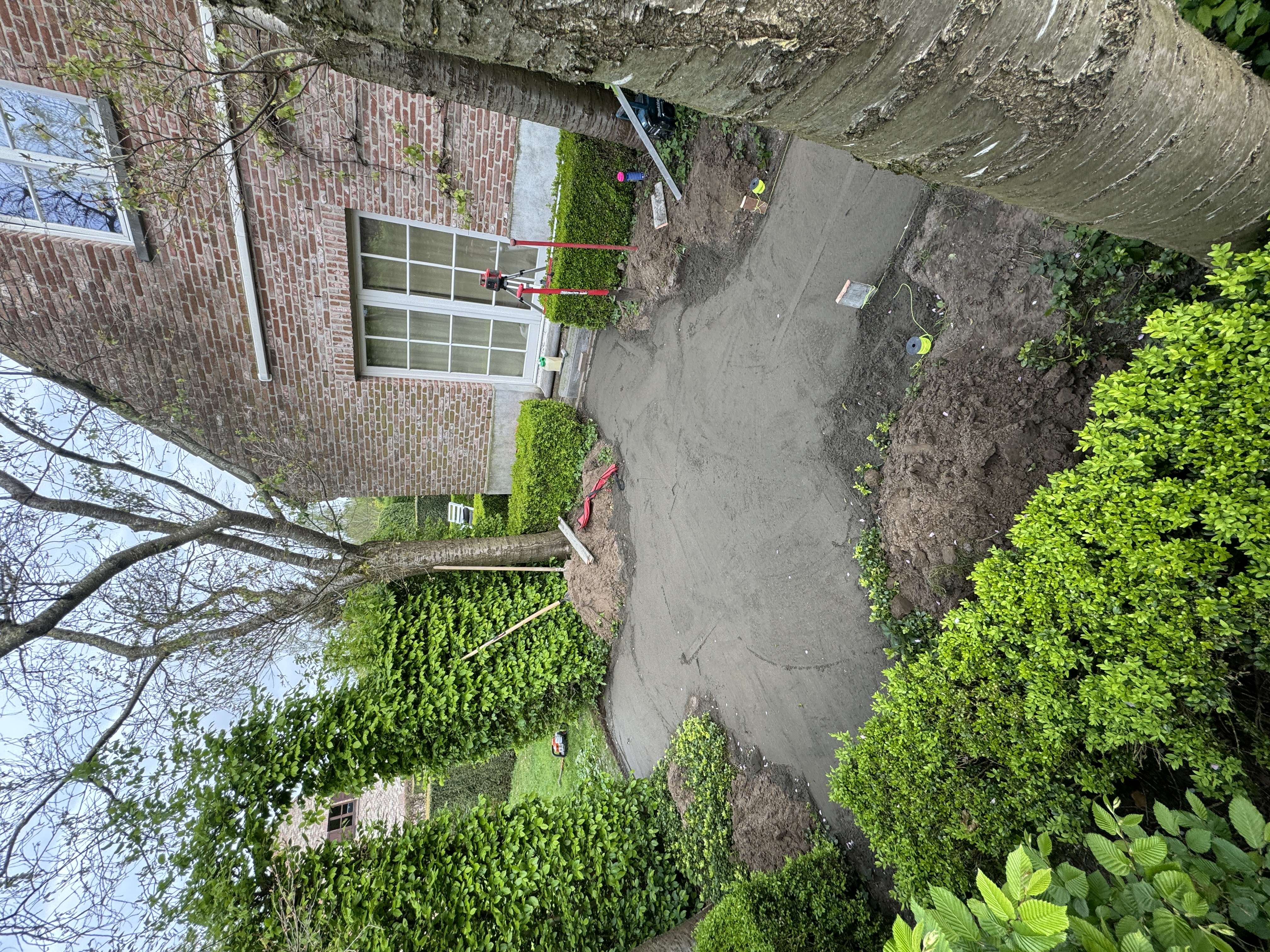 Voor aanleg - Klinkerpad & Border Aanleg